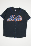 VINTAGE NEW YORK METS BLACK MAJESTIC JERSEY - Primetime