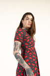 Polka Dot Lips Rockabilly Dress