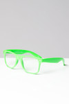 Square Neon Clear Glasses