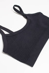 Black Waffle Seamless Bralette