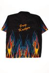 Greg Kretzer's Vintage Black Flames Hawaiian Shirt