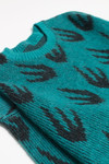 Vintage Teal & Black 80s Sweater