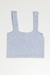 Blue Washed Seamless Crop Tank