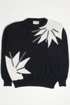 Black & White Sunburst 80s Sweater
