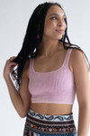 Pink Washed Seamless Crop Tank