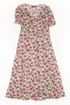 Vintage Button Up Floral Maxi Dress