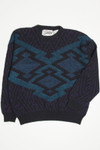 Purple & Teal Steel 80s Sweater