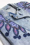 Vintage Vanna White Beaded Denim Jacket