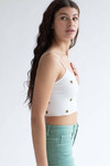 White Daisies Embroidered Seamless Cami