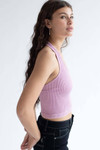 Pink Washed Seamless Halter Top