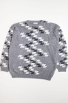 Zig Zag Pattern 80s Sweater