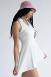 White Polo Skater Dress