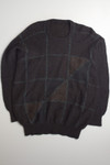 Grid Pattern 80s Sweater