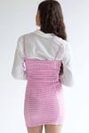 Pink Gingham Milkmaid Mini Dress