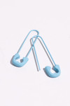 Big Blue Safety Pin Earrings