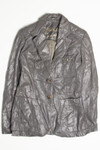 Grey Etienne Aigner Leather Jacket 260