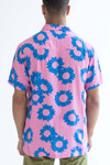 Pink & Blue Sunflower Hawaiian Shirt