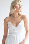 White Crochet Top Dress