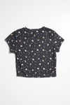 Black Daisy Petals Print Tee