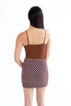 Chestnut Lace Trimmed Ribbed Cami