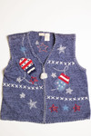 Blue Ugly Christmas Sweater Vest 2