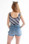 Yin Yang Seamless Notched Tank Top