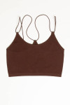 Espresso Bungee Strap Seamless Ribbed Bralette