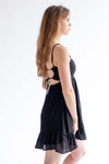 Black Tie Back Gauze Sundress