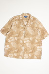 Puritan Leaf Printed Sand Hawaiian Shirt