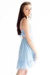 Sky Blue Tie Back Gauze Sundress