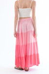 Rayon Gauze Solid Tiered Maxi Skirt