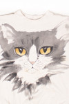 Vintage Watercolor Cat Sweatshirt (1980s)