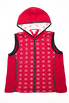 Red Ugly Christmas Hooded Vest 58716