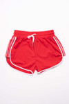Red Mesh Side Dolphin Shorts