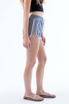 Grey Mesh Side Dolphin Shorts