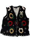 Black Wreath Ugly Christmas Vest 59260