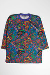 Vintage Multicolor Paisley Long Sleeve T-Shirt (1990s)