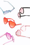 Bordered Color Heart Sunglasses
