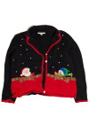 Santa Snowman Pocket Ugly Christmas Cardigan 62003