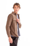 Brown Fleece Flannel Shirt