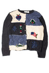 Multicolor American Collage Ugly Christmas Cardigan 59314