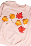 Vintage Fall Leaf Applique Sweatshirt (1980s)