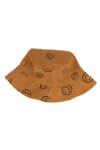 Brown Corduroy Smiley Bucket Hat