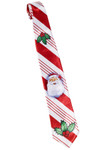 Santa Striped Christmas Tie