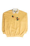 Vintage Collared Fall Leaves Sweatshirt (1990s)