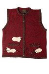 Red Wool Ugly Christmas Vest 59502