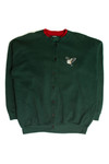 Vintage Winter Birds Cardigan Sweatshirt (1990s)