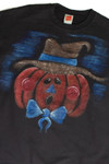 Vintage Painted Pumpkin Halloween Sweatshirt (1990s)