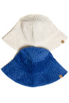 Blue Wide Corduroy Bucket Hat
