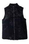 Black Faux Fur Vest 1